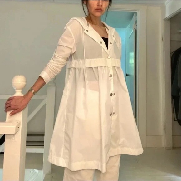 B3.0 Jackets & Blazers - B3.0-Anthropologie Nylon
Swing Coat in White NWOT M
Retail $148